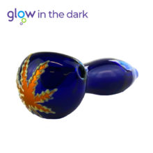 Glow Pipe – Μπλε γυάλινη – Glow In The Dark 10cm