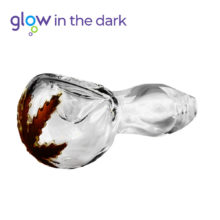 Glow Pipe – Διάφανη γυάλινη – Glow In The Dark 10cm