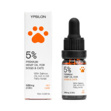 YPSILON 5% (500mg) “PET CARE” CBD Oil With Salmon Oil For Pets – 10ml